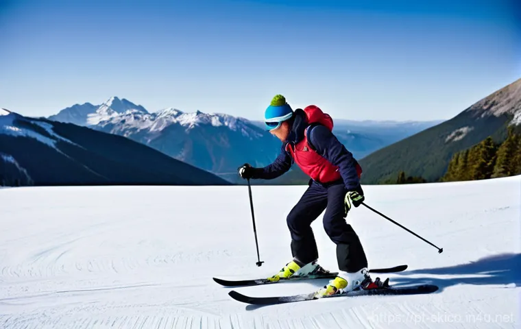 스키 강사의 프리랜서 협업 사례 - **Prompt 1: Freelance Ski Instructor's Freedom on a Sunny Mountain Peak**
    A vibrant, wide-angle ...