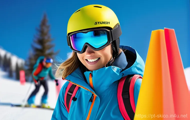 스키 강사의 직업적 성장 촉진법 - **A seasoned and highly certified ski instructor** on a pristine, sunlit mountain slope. The instruc...
