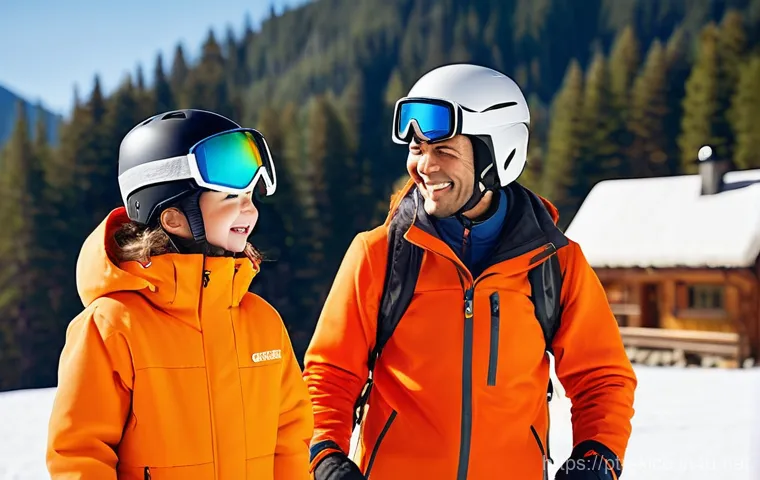 스키 강사의 외국어 능력 필요성 - **Prompt:** A dynamic scene at an international ski school gathering. A diverse group of five ski in...