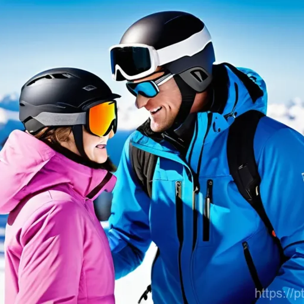 스키 강사의 고객 데이터 관리 - **Prompt:** A heartwarming scene featuring a professional, friendly male ski instructor, approximate...