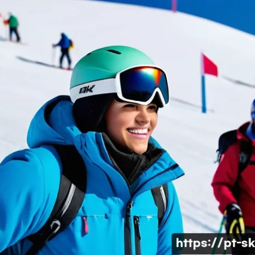 Home 28 스키 강사의 업무 효율성 향상 전략 - A diverse group of ski students on a snowy mountain slope, each wearing appropriate winter ski gear ...