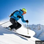 스키 강사의 자격 시험 성공 비결 - A professional ski instructor demonstrating advanced parallel and carving techniques on a snowy moun...